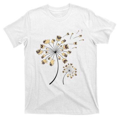 Funny Pug Gift For  Cool Flower Dog Dandelion Lover T-Shirt