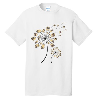 Funny Pug Gift For  Cool Flower Dog Dandelion Lover Tall T-Shirt