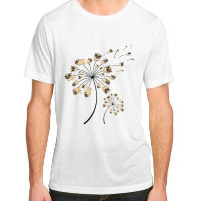 Funny Pug Gift For  Cool Flower Dog Dandelion Lover Adult ChromaSoft Performance T-Shirt