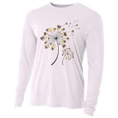 Funny Pug Gift For  Cool Flower Dog Dandelion Lover Cooling Performance Long Sleeve Crew