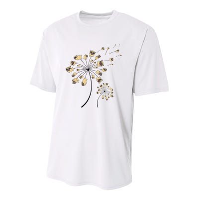 Funny Pug Gift For  Cool Flower Dog Dandelion Lover Youth Performance Sprint T-Shirt