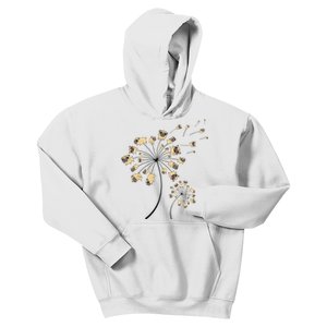 Funny Pug Gift For  Cool Flower Dog Dandelion Lover Kids Hoodie