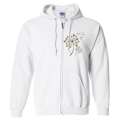 Funny Pug Gift For  Cool Flower Dog Dandelion Lover Full Zip Hoodie