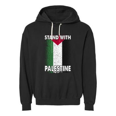 Free Palestine Gaza Palestinian Flag Garment-Dyed Fleece Hoodie