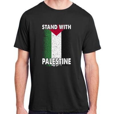 Free Palestine Gaza Palestinian Flag Adult ChromaSoft Performance T-Shirt