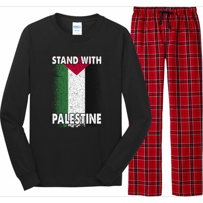 Free Palestine Gaza Palestinian Flag Long Sleeve Pajama Set