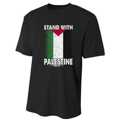 Free Palestine Gaza Palestinian Flag Performance Sprint T-Shirt