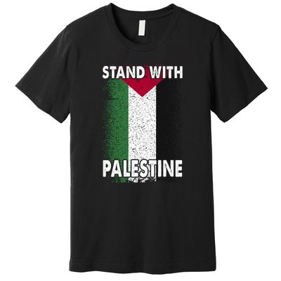 Free Palestine Gaza Palestinian Flag Premium T-Shirt