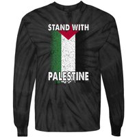 Free Palestine Gaza Palestinian Flag Tie-Dye Long Sleeve Shirt