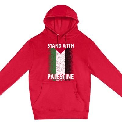 Free Palestine Gaza Palestinian Flag Premium Pullover Hoodie