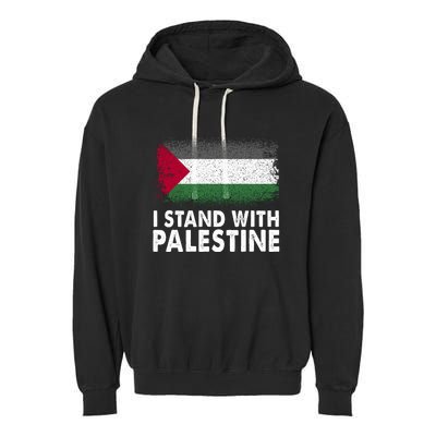 Free Palestine Gaza Palestinian Flag Garment-Dyed Fleece Hoodie