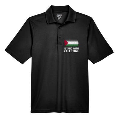 Free Palestine Gaza Palestinian Flag Men's Origin Performance Pique Polo