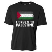 Free Palestine Gaza Palestinian Flag Cooling Performance Crew T-Shirt