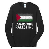 Free Palestine Gaza Palestinian Flag Tall Long Sleeve T-Shirt