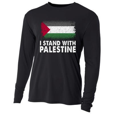 Free Palestine Gaza Palestinian Flag Cooling Performance Long Sleeve Crew