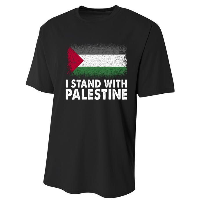 Free Palestine Gaza Palestinian Flag Performance Sprint T-Shirt