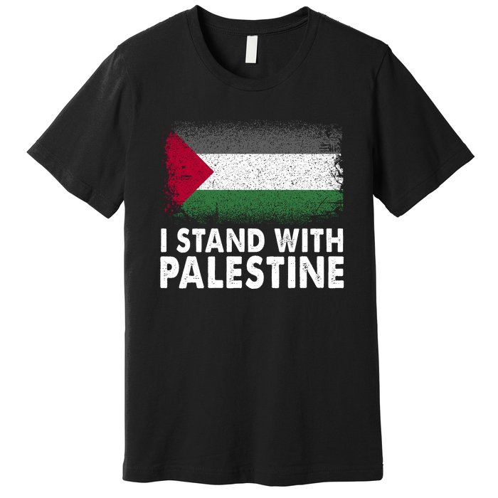 Free Palestine Gaza Palestinian Flag Premium T-Shirt