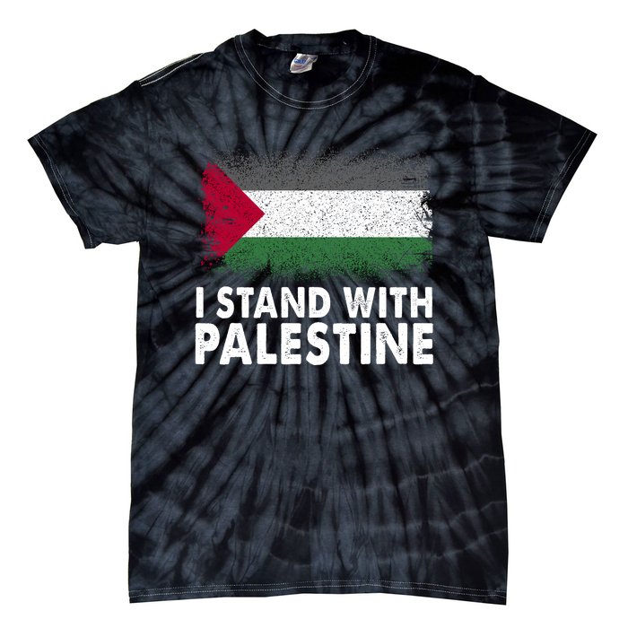 Free Palestine Gaza Palestinian Flag Tie-Dye T-Shirt