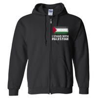 Free Palestine Gaza Palestinian Flag Full Zip Hoodie