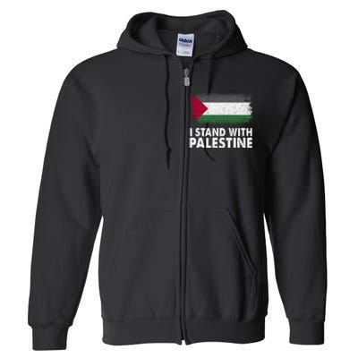 Free Palestine Gaza Palestinian Flag Full Zip Hoodie