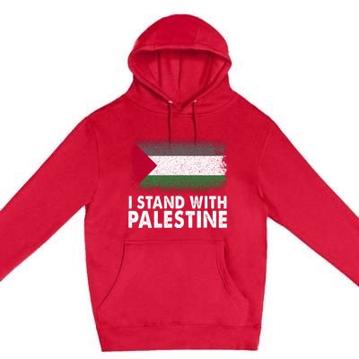 Free Palestine Gaza Palestinian Flag Premium Pullover Hoodie