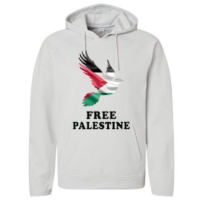 Free Palestine Gaza Freedom Performance Fleece Hoodie