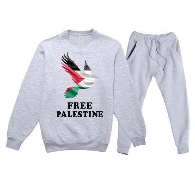 Free Palestine Gaza Freedom Premium Crewneck Sweatsuit Set