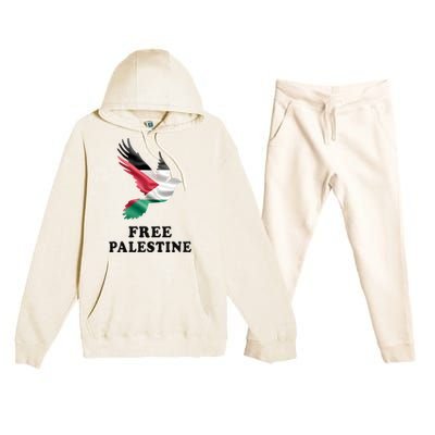 Free Palestine Gaza Freedom Premium Hooded Sweatsuit Set