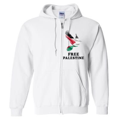 Free Palestine Gaza Freedom Full Zip Hoodie