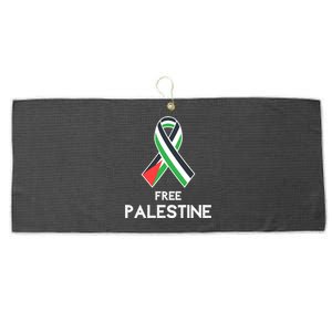 Free Palestine Gaza Palestinian Flag Large Microfiber Waffle Golf Towel