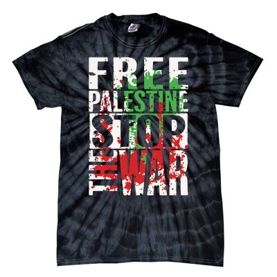 Free Palestine Gaza Freedom End Israeli Occupation Tie-Dye T-Shirt