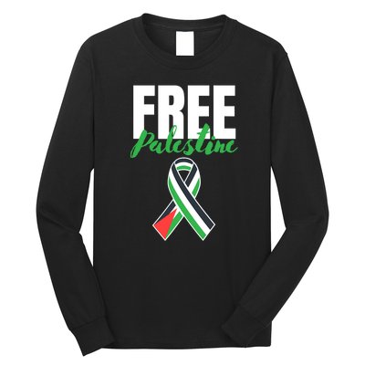 Free Palestine Gaza Palestinian Flag Long Sleeve Shirt