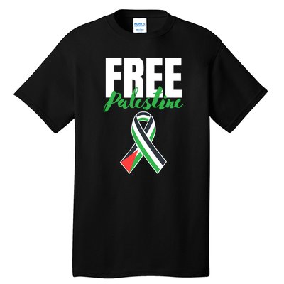 Free Palestine Gaza Palestinian Flag Tall T-Shirt