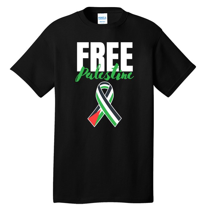 Free Palestine Gaza Palestinian Flag Tall T-Shirt