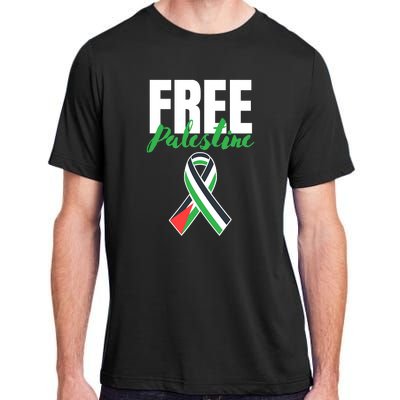 Free Palestine Gaza Palestinian Flag Adult ChromaSoft Performance T-Shirt