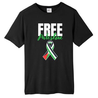 Free Palestine Gaza Palestinian Flag Tall Fusion ChromaSoft Performance T-Shirt