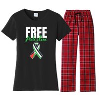 Free Palestine Gaza Palestinian Flag Women's Flannel Pajama Set