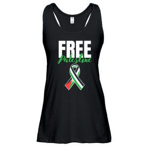 Free Palestine Gaza Palestinian Flag Ladies Essential Flowy Tank