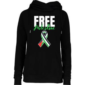 Free Palestine Gaza Palestinian Flag Womens Funnel Neck Pullover Hood