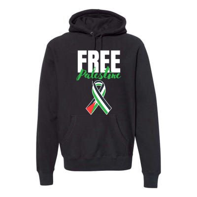 Free Palestine Gaza Palestinian Flag Premium Hoodie