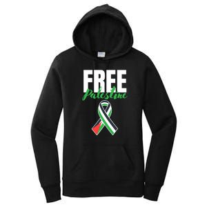 Free Palestine Gaza Palestinian Flag Women's Pullover Hoodie