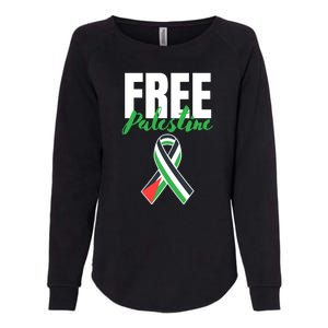 Free Palestine Gaza Palestinian Flag Womens California Wash Sweatshirt