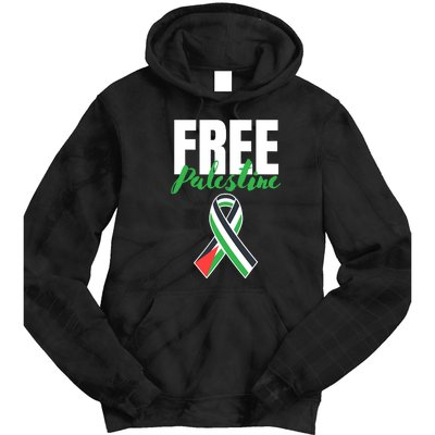 Free Palestine Gaza Palestinian Flag Tie Dye Hoodie