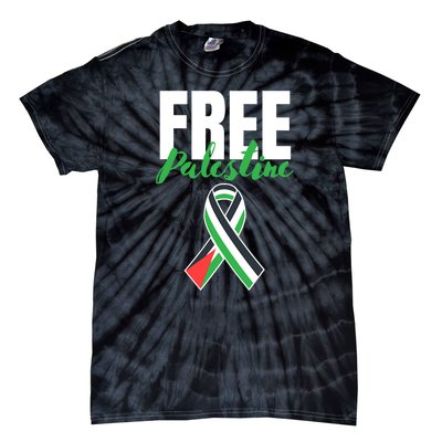 Free Palestine Gaza Palestinian Flag Tie-Dye T-Shirt