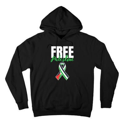 Free Palestine Gaza Palestinian Flag Tall Hoodie