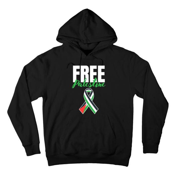 Free Palestine Gaza Palestinian Flag Tall Hoodie