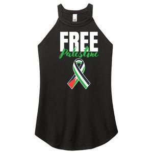 Free Palestine Gaza Palestinian Flag Women's Perfect Tri Rocker Tank