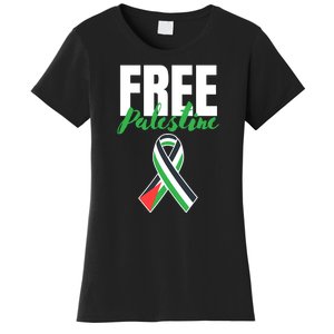 Free Palestine Gaza Palestinian Flag Women's T-Shirt