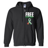 Free Palestine Gaza Palestinian Flag Full Zip Hoodie