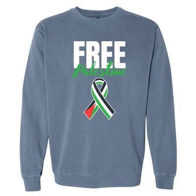 Free Palestine Gaza Palestinian Flag Garment-Dyed Sweatshirt